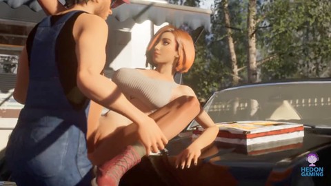 Mamá con mucho busto juega a un juego de anime para adultos - sin filtros