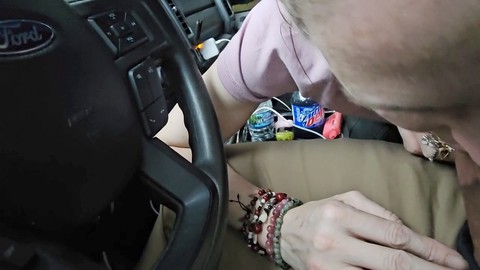 I'm all hot and bothered giving a messy blowjob