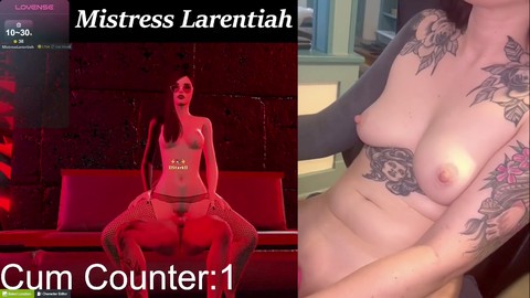 Gamer girl Mistress Larentiah opens her dungeon for fans in her online sex game