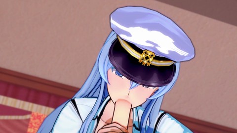 Scena di soffocamento sbalorditiva con EsDesu nell'hentai in 3D - Akame ga Kill!