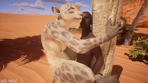 La linda jaguar furry Lexi tiene un serio anhelo de BBC con Carl en una acción salvaje en 3D.