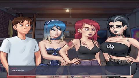 La bella con i capelli blu di Summertime Saga diventa biricchina in questo gameplay del gioco porno